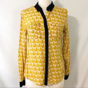 Maeve Anthropologie Bagatelle Button Down 4 Horses